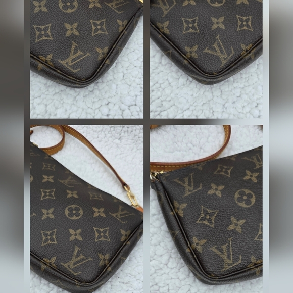 Vintage Louis Vuitton Pochette Accesories Crossbody Bag With Branded Long Strap - Picture 11 of 17